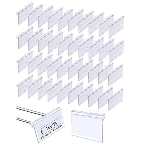 Transparenter Etikettenhalter,40 Stück Etikettenhalter aus Kunststoff Transparent Preisschildhalter Kunststoff Regal Etikettenhalter für Draht-Regale für Preisetiketten zur Waren-Beschilderung Transparenter Etikettenhalter,40 Stück Etikettenhalter aus Kunststoff Transparent Preisschildhalter Kunststoff Regal Etikettenhalter für Draht-Regale für Preisetiketten zur Waren-Beschilderung von Wanfoou