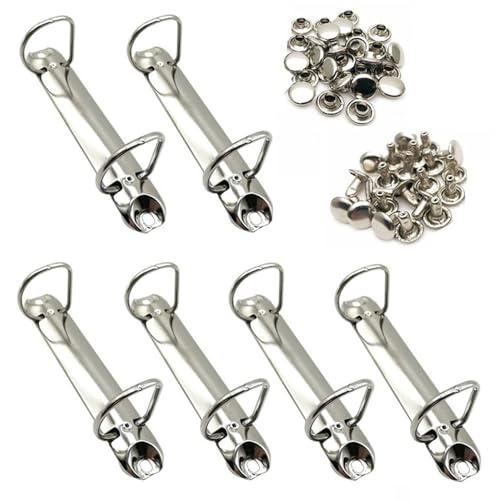 2 Ring Binder Mechanismus, 6 Stück D-förmiger Metallclip 2 Ring Bindemittel Ersatz, Metall-Clip-Ringbuch für Papieraufbewahrung, Ordner, Planer, Zubehör von Wanfoou