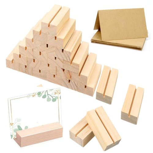 Wanfoou Kartenhalter Holz, 30 Stück Tischkarte Inhaber, Tischkartenhalter, Kartenständer Holz, Postkartenhalter, Holzständer, Menükartenhalter, Fotohalter für Hochzeiten, Partys und Bankette Wanfoou Kartenhalter Holz, 30 Stück Tischkarte Inhaber, Tischkartenhalter, Kartenständer Holz, Postkartenhalter, Holzständer, Menükartenhalter, Fotohalter für Hochzeiten, Partys und Bankette von Wanfoou