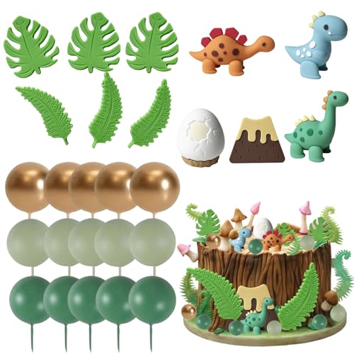 27 Teile Tortendeko Dino, Dino Kuchen Deko, Dino Torte, Kuchendeko Dinosaurier, Dinosaurier Kuchendeko, Dino Cake Topper, Für Kindergeburtstag, Dino Party, Baby Shower von WangVipfei