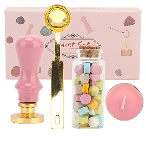 WAX SEAL STEFT KIT DUID PATROON MACARON Farbe Diy Classic Dichtungsset für Umschläge Einladungen Hochzeit Verschönerung (Różowy różowy rąk) von Wangcmcol
