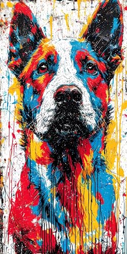 Malen Nach Zahlen Abstrakt Hund, Malen Nach Zahlen Kinder ab 5, DIY Faltenfreie Leinwand, Kreativ set für Erwachsene, Mit Pinseln und Ölgemälde Acrylfarbe, Zimmer Deko Geschenk Mädchen 40x80cm L-954 Malen Nach Zahlen Abstrakt Hund, Malen Nach Zahlen Kinder ab 5, DIY Faltenfreie Leinwand, Kreativ set für Erwachsene, Mit Pinseln und Ölgemälde Acrylfarbe, Zimmer Deko Geschenk Mädchen 40x80cm L-954 von Wangdoud