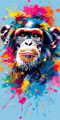Malen Nach Zahlen Affe Farbe, Malen Nach Zahlen Kinder ab 5, DIY Faltenfreie Leinwand, Kreativ set für Erwachsene, Mit Pinseln und Ölgemälde Acrylfarbe, Zimmer Deko Geschenk Mädchen 40x80cm L-976 Malen Nach Zahlen Affe Farbe, Malen Nach Zahlen Kinder ab 5, DIY Faltenfreie Leinwand, Kreativ set für Erwachsene, Mit Pinseln und Ölgemälde Acrylfarbe, Zimmer Deko Geschenk Mädchen 40x80cm L-976 von Wangdoud