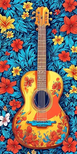 Malen Nach Zahlen Blume Gitarre, Groß XXL Malen Nach Zahlen Erwachsene, DIY Kinder Handgemalt öLgemäLde Kit, mit 3- Pinseln und Senior Acrylpigment-Kunstwerk Set, Home Decor Ohne Rahmen 40x80cm L-995 Malen Nach Zahlen Blume Gitarre, Groß XXL Malen Nach Zahlen Erwachsene, DIY Kinder Handgemalt öLgemäLde Kit, mit 3- Pinseln und Senior Acrylpigment-Kunstwerk Set, Home Decor Ohne Rahmen 40x80cm L-995 von Wangdoud