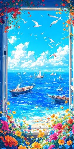 Malen Nach Zahlen Boot Möwe, Groß XXL Malen Nach Zahlen Erwachsene, DIY Kinder Handgemalt öLgemäLde Kit, mit 3- Pinseln und Senior Acrylpigment-Kunstwerk Set, Home Decor Ohne Rahmen 50x100cm L-974 Malen Nach Zahlen Boot Möwe, Groß XXL Malen Nach Zahlen Erwachsene, DIY Kinder Handgemalt öLgemäLde Kit, mit 3- Pinseln und Senior Acrylpigment-Kunstwerk Set, Home Decor Ohne Rahmen 50x100cm L-974 von Wangdoud