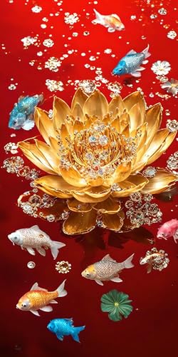 Malen Nach Zahlen Fisch Lotus, Malen Nach Zahlen Kinder ab 5, DIY Faltenfreie Leinwand, Kreativ set für Erwachsene, Mit Pinseln und Ölgemälde Acrylfarbe, Zimmer Deko Geschenk Mädchen 40x80cm L-998 Malen Nach Zahlen Fisch Lotus, Malen Nach Zahlen Kinder ab 5, DIY Faltenfreie Leinwand, Kreativ set für Erwachsene, Mit Pinseln und Ölgemälde Acrylfarbe, Zimmer Deko Geschenk Mädchen 40x80cm L-998 von Wangdoud