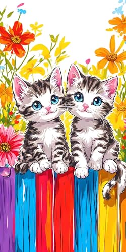 Malen Nach Zahlen Katze Tier, Groß XXL Malen Nach Zahlen Erwachsene, DIY Kinder Handgemalt öLgemäLde Kit, mit 3- Pinseln und Senior Acrylpigment-Kunstwerk Set, Home Decor Ohne Rahmen 40x80cm L-943 Malen Nach Zahlen Katze Tier, Groß XXL Malen Nach Zahlen Erwachsene, DIY Kinder Handgemalt öLgemäLde Kit, mit 3- Pinseln und Senior Acrylpigment-Kunstwerk Set, Home Decor Ohne Rahmen 40x80cm L-943 von Wangdoud