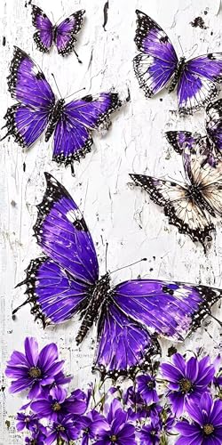 Malen Nach Zahlen Lila Schmetterling, Groß XXL Malen Nach Zahlen Erwachsene, DIY Kinder Handgemalt öLgemäLde Kit, mit 3- Pinseln und Acrylpigment-Kunstwerk Set, Home Decor Ohne Rahmen 50x100cm L-924 Malen Nach Zahlen Lila Schmetterling, Groß XXL Malen Nach Zahlen Erwachsene, DIY Kinder Handgemalt öLgemäLde Kit, mit 3- Pinseln und Acrylpigment-Kunstwerk Set, Home Decor Ohne Rahmen 50x100cm L-924 von Wangdoud