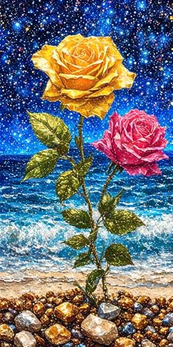 Malen Nach Zahlen Rose Ozean, Groß XXL Malen Nach Zahlen Erwachsene, DIY Kinder Handgemalt öLgemäLde Kit, mit 3- Pinseln und Senior Acrylpigment-Kunstwerk Set, Home Decor Ohne Rahmen 40x80cm L-959 Malen Nach Zahlen Rose Ozean, Groß XXL Malen Nach Zahlen Erwachsene, DIY Kinder Handgemalt öLgemäLde Kit, mit 3- Pinseln und Senior Acrylpigment-Kunstwerk Set, Home Decor Ohne Rahmen 40x80cm L-959 von Wangdoud