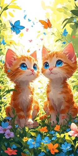 Malen Nach Zahlen Schmetterling Katze, Groß XXL Malen Nach Zahlen Erwachsene, DIY Kinder Handgemalt öLgemäLde Kit, mit 3- Pinseln und Acrylpigment-Kunstwerk Set, Home Decor Ohne Rahmen 40x80cm L-921 Malen Nach Zahlen Schmetterling Katze, Groß XXL Malen Nach Zahlen Erwachsene, DIY Kinder Handgemalt öLgemäLde Kit, mit 3- Pinseln und Acrylpigment-Kunstwerk Set, Home Decor Ohne Rahmen 40x80cm L-921 von Wangdoud