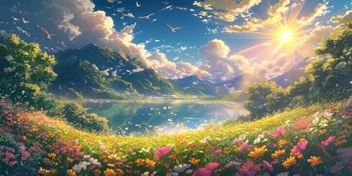 Malen Nach Zahlen Sonnenuntergang Blume, Malen Nach Zahlen Kinder ab 5, DIY Faltenfreie Leinwand, Kreativ set für Erwachsene, Mit Pinseln und Acrylfarbe, Zimmer Deko Geschenk Mädchen 50x100cm L-305 Malen Nach Zahlen Sonnenuntergang Blume, Malen Nach Zahlen Kinder ab 5, DIY Faltenfreie Leinwand, Kreativ set für Erwachsene, Mit Pinseln und Acrylfarbe, Zimmer Deko Geschenk Mädchen 50x100cm L-305 von Wangdoud