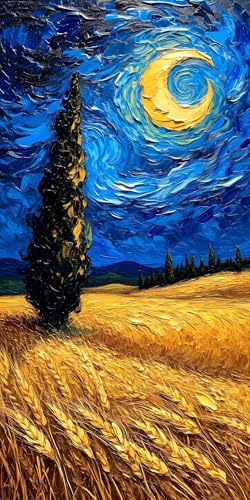 Malen Nach Zahlen Van Gogh Mond, Malen Nach Zahlen Kinder ab 5, DIY Faltenfreie Leinwand, Kreativ set für Erwachsene, Mit Pinseln und Ölgemälde Acrylfarbe, Zimmer Deko Geschenk Mädchen 40x80cm L-936 Malen Nach Zahlen Van Gogh Mond, Malen Nach Zahlen Kinder ab 5, DIY Faltenfreie Leinwand, Kreativ set für Erwachsene, Mit Pinseln und Ölgemälde Acrylfarbe, Zimmer Deko Geschenk Mädchen 40x80cm L-936 von Wangdoud
