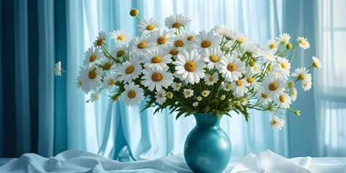 Malen Nach Zahlen Vorhang Blume, Groß XXL Malen Nach Zahlen Erwachsene, DIY Kinder Handgemalt öLgemäLde Kit, mit 3- Pinseln und Senior Acrylpigment-Kunstwerk Set, Home Decor Ohne Rahmen 40x80cm L-499 von Wangdoud