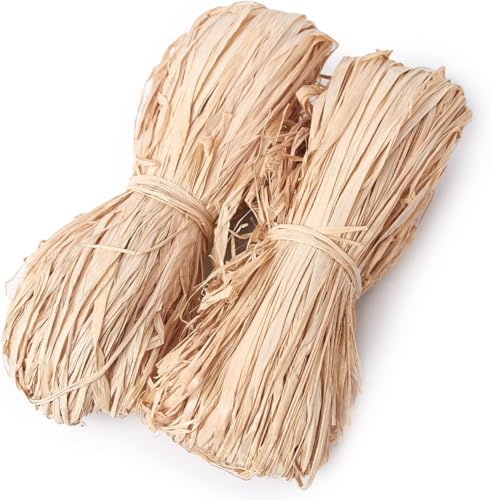 Wangxuemei Natürliches Bast-Papierband, Baststroh, perfekt für Bastelarbeiten, Strohweben oder Blumensträuße, Dekoration, Weihnachten, Geburtstag, Rafia-Gras, Geschenkband, 2 Stück Wangxuemei Natürliches Bast-Papierband, Baststroh, perfekt für Bastelarbeiten, Strohweben oder Blumensträuße, Dekoration, Weihnachten, Geburtstag, Rafia-Gras, Geschenkband, 2 Stück von Wangxuemei