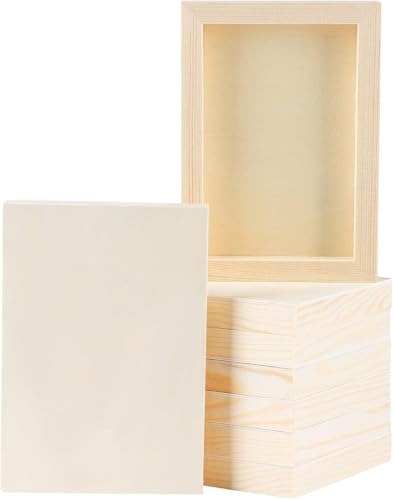 Wangxuemei Packung Holzpaneele, 12,7 x 17,8 cm, Holz-Leinwand, unlackierte Holztafeln zum Malen, Kunst, Ausgießen, Verwendung mit Ölen, Acryl Wangxuemei Packung Holzpaneele, 12,7 x 17,8 cm, Holz-Leinwand, unlackierte Holztafeln zum Malen, Kunst, Ausgießen, Verwendung mit Ölen, Acryl von Wangxuemei