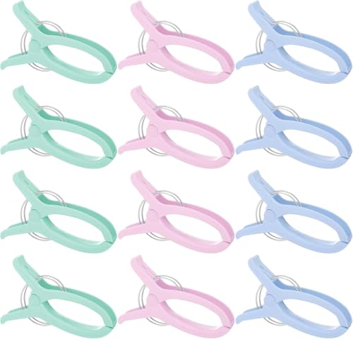Wangyaohan 12-teiliges Set mit großen Quilt-Clips, Strandtuch-Clip, Deckenclip, Kunststoff, Deckenclip Wangyaohan 12-teiliges Set mit großen Quilt-Clips, Strandtuch-Clip, Deckenclip, Kunststoff, Deckenclip von Wangyaohan
