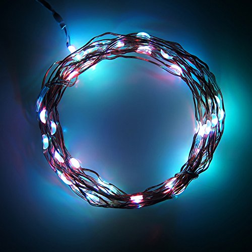 Lichterkette außen bunt, 2M 20 LED Bunt Lichterkette Außen, LED Lichterkette Batterie Kupfer Drahtlichterkette Lichterketten Weihnachten Batteriebetrieben wasserdichte Lichter Flasche Dekoration von Wankd