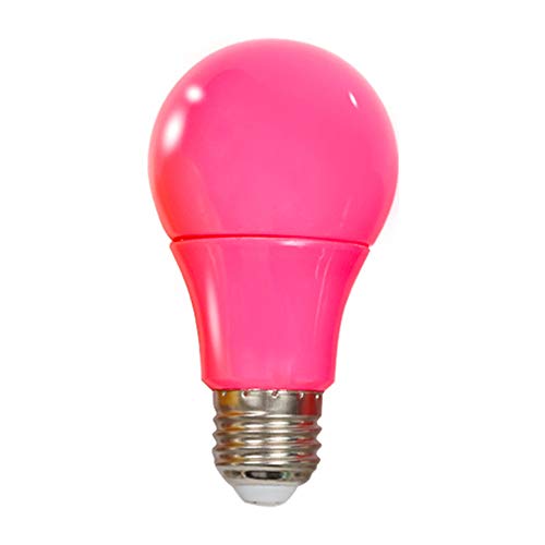 Wankd 5W Pink LED Glühbirnen E27 - A19 Pink LED-Filament-Lampe E27 farbige Glühbirne 60W äquivalent nicht dimmbar für Hochzeit Halloween Weihnachten Party Bar Dekoration Beleuchtung (5-Pack) von Wankd