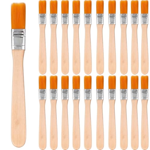 Wanmu 20 Stück Malpinsel, 12,7 cm, flache Wandmalpinsel, weiche Borsten, Malpinsel, Künstler, Handwerk, Pinsel mit Holzgriff für Schränke, Zäune, Möbel Wanmu 20 Stück Malpinsel, 12,7 cm, flache Wandmalpinsel, weiche Borsten, Malpinsel, Künstler, Handwerk, Pinsel mit Holzgriff für Schränke, Zäune, Möbel von Wanmu