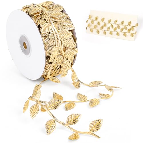 Wanmu 21,8 Meter goldenes Blattband, Zierseil, künstliches Blattband, Geschenkbänder für Bastelarbeiten, Geschenkverpackungen, Hochzeit, Party, Girlande, Heimdekorationen Wanmu 21,8 Meter goldenes Blattband, Zierseil, künstliches Blattband, Geschenkbänder für Bastelarbeiten, Geschenkverpackungen, Hochzeit, Party, Girlande, Heimdekorationen von Wanmu
