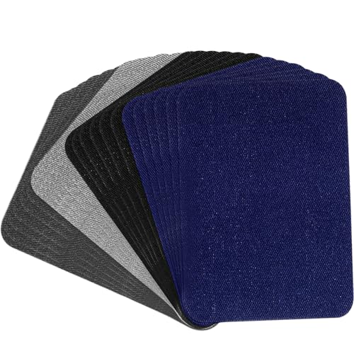 Wanmu 24 Stück Flicken zum Aufbügeln, 4 Farben Stoff-Reparaturflicken, Selbstklebende Reparatur Bügelflicken für Jeans T-Shirt Kleidung Rucksack Innen und Außen - 4,13" × 3" Wanmu 24 Stück Flicken zum Aufbügeln, 4 Farben Stoff-Reparaturflicken, Selbstklebende Reparatur Bügelflicken für Jeans T-Shirt Kleidung Rucksack Innen und Außen - 4,13" × 3" von Wanmu