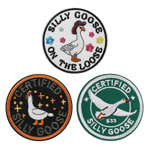 Wanmu 3 Stück lustige Gans auf dem losen Aufnäher, niedliches Tier-Meme-Aufnäher, Klettverschluss, besticktes Emblem, Verschluss für taktische Rucksäcke, Armee-Westen, Taschen, Hüte, Helme Wanmu 3 Stück lustige Gans auf dem losen Aufnäher, niedliches Tier-Meme-Aufnäher, Klettverschluss, besticktes Emblem, Verschluss für taktische Rucksäcke, Armee-Westen, Taschen, Hüte, Helme von Wanmu