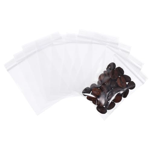 Wanmu 300 Stück Mini Druckverschlussbeutel, 23x15mm Kleine Verschließbare Polybeutel Verschlussbeutel, Wiederverschließbare Plastiktüten Zip Beutel Tütchen Probenbeutel für Schmuck und Haarschmuck von Wanmu