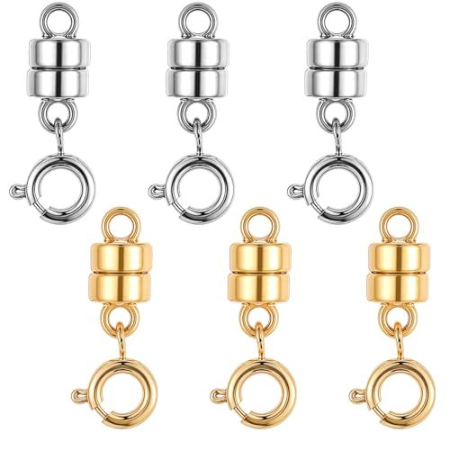 Wanmu 6 Stück Magnetverschluss Kette, Silber Gold Verschlüsse Kette, Magnet Schmuck Verschlüsse Armbandverschluss für Ketten, Halskette, Armband, DIY, Schmuck Making Wanmu 6 Stück Magnetverschluss Kette, Silber Gold Verschlüsse Kette, Magnet Schmuck Verschlüsse Armbandverschluss für Ketten, Halskette, Armband, DIY, Schmuck Making von Wanmu