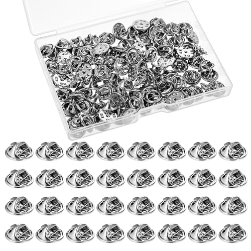 Wanmu Metall-Verschlussstift Rückseiten, 100 Stück Stiftkappe Revers Stecknadelhalter Verriegelungspin-Rückseiten Verschlussverschluss Ersatz Schmetterlingskupplung für Abzeichen Wanmu Metall-Verschlussstift Rückseiten, 100 Stück Stiftkappe Revers Stecknadelhalter Verriegelungspin-Rückseiten Verschlussverschluss Ersatz Schmetterlingskupplung für Abzeichen von Wanmu