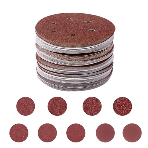 Wanmutrun 90 Stück 150mm Schleifpapier Klett, 40 60 80 100 120 180 240 320 400 Körnung,6 Loch Schleifpapier Klett Set Wanmutrun 90 Stück 150mm Schleifpapier Klett, 40 60 80 100 120 180 240 320 400 Körnung,6 Loch Schleifpapier Klett Set von Wanmutrun
