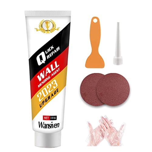 Wansiven Wandreparaturcreme, Fertig Spachtelmasse Weiß Wand, Effektiv Ausbessern von Bohrlöchern und Füllen von Rissen, Löchern, Graffiti (1pack) von Wansiven