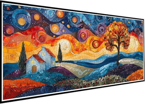 Diamond Painting Erwachsene Groß XXL 100x235cm, Landschaft Diamant Painting Bilder Berg Diamant Malerei Set für Anfänger DIY 5D Eckige Steine Strass Kreuzstich Set Als Geschenk für Wand Deko 9-p4 Diamond Painting Erwachsene Groß XXL 100x235cm, Landschaft Diamant Painting Bilder Berg Diamant Malerei Set für Anfänger DIY 5D Eckige Steine Strass Kreuzstich Set Als Geschenk für Wand Deko 9-p4 von Wanziho