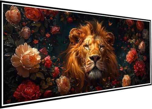 Diamond Painting Erwachsene Groß XXL 100x235cm, Löwe Diamant Painting Bilder Blume Diamant Malerei Set für Anfänger Kinder DIY 5D Eckige Steine Strass Kreuzstich Set Als Geschenk für Wand Deko 30-p9 Diamond Painting Erwachsene Groß XXL 100x235cm, Löwe Diamant Painting Bilder Blume Diamant Malerei Set für Anfänger Kinder DIY 5D Eckige Steine Strass Kreuzstich Set Als Geschenk für Wand Deko 30-p9 von Wanziho