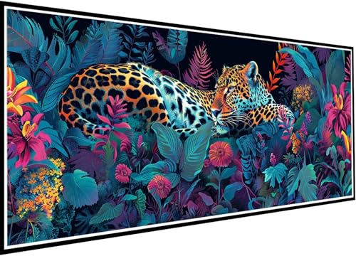 Diamond Painting Erwachsene Groß XXL 100x235cm, Tier Diamant Painting Bilder Leopard Diamant Malerei Set für Anfänger Kinder DIY 5D Eckige Steine Strass Kreuzstich Set Als Geschenk für Wand Deko 72-p0 Diamond Painting Erwachsene Groß XXL 100x235cm, Tier Diamant Painting Bilder Leopard Diamant Malerei Set für Anfänger Kinder DIY 5D Eckige Steine Strass Kreuzstich Set Als Geschenk für Wand Deko 72-p0 von Wanziho