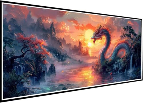 Diamond Painting Erwachsene Groß XXL 90x210cm, Drachen Diamant Painting Bilder Tier Diamant Malerei Set für Anfänger Kinder DIY 5D Eckige Steine Strass Kreuzstich Set Als Geschenk für Wand Deko 2-pK Diamond Painting Erwachsene Groß XXL 90x210cm, Drachen Diamant Painting Bilder Tier Diamant Malerei Set für Anfänger Kinder DIY 5D Eckige Steine Strass Kreuzstich Set Als Geschenk für Wand Deko 2-pK von Wanziho