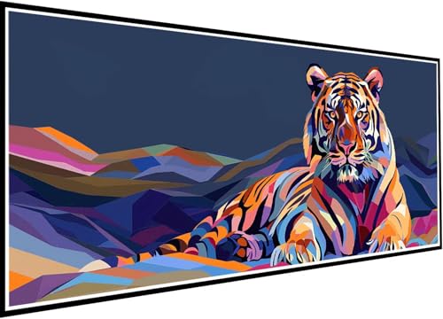 Diamond Painting Erwachsene Groß XXL 90x210cm, Tiger Diamant Painting Bilder Tier Diamant Malerei Set für Anfänger Kinder DIY 5D Eckige Steine Strass Kreuzstich Set Als Geschenk für Wand Deko 14-pB Diamond Painting Erwachsene Groß XXL 90x210cm, Tiger Diamant Painting Bilder Tier Diamant Malerei Set für Anfänger Kinder DIY 5D Eckige Steine Strass Kreuzstich Set Als Geschenk für Wand Deko 14-pB von Wanziho