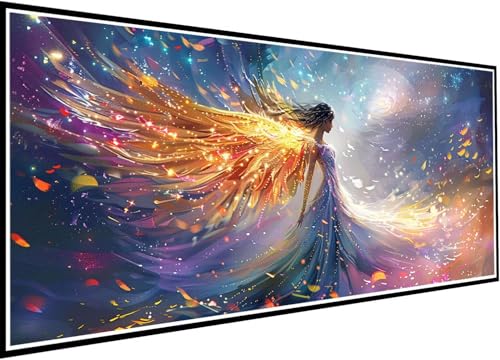 Diamond Painting Erwachsene Karikatur, 5D Diamant Painting Bilder Engel DIY Diamant Kunst Malerei Stickerei Set für Kinder Anfänger, Mosaikherstellung Bastelset Erwachsene für Wanddeko 35x80cm 5-pU von Wanziho