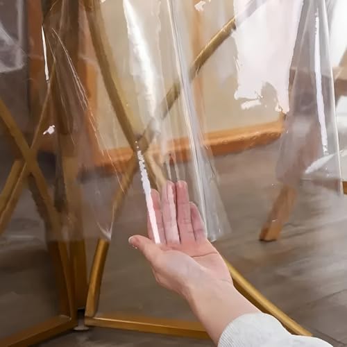 Tischdecke Transparent, Durchsichtige Tischdecke, Tischfolie Durchsichtig PVC 0.13 mm Stark Wasserdicht Abwaschbar Tischschutzfolie, Wunschmaß Tisch Schutzfolie (130 x 180 cm) von Wapasezyar