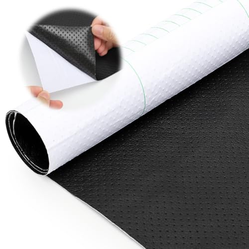 Wapasezyar Kunstleder Selbstklebend Leder Reparatur Patch Set, Lederflicken Reparaturset Atmungsaktive Lochung Flicken für Sofa Autositze Couch Möbel Jacken Taschen (Schwarz,1 Stück, 40X160CM) von Wapasezyar