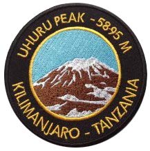 Wardah Limited Aufnäher/Aufbügler, Kilimanjaro, Uhuru Peak Tansania, bestickt, 9 cm von Wardah Limited