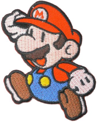 Wardah Limited Super Mario Aufnäher zum Aufnähen oder Aufbügeln, 5,5 x 7,5 cm von Wardah Limited