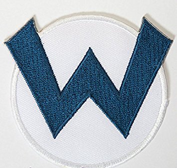 Wario W Blau Bestickt Abzeichen Patch Aufnäher Oder Zum Aufbügeln 7,5 cm von Wardah Limited