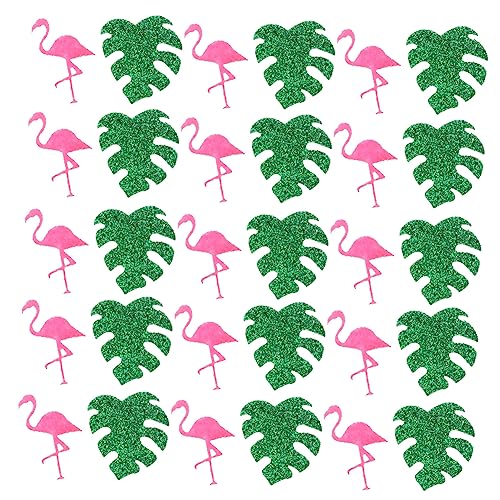 Warmhm 1 Flamingo-Konfetti Tischdekoration Konfetti-Dekor füllen Party-Tischkonfetti Ornament Hochzeitsdekorationen Szenendekorationen Requisiten für das Szenenlayout Weihnachten Monstera von Warmhm