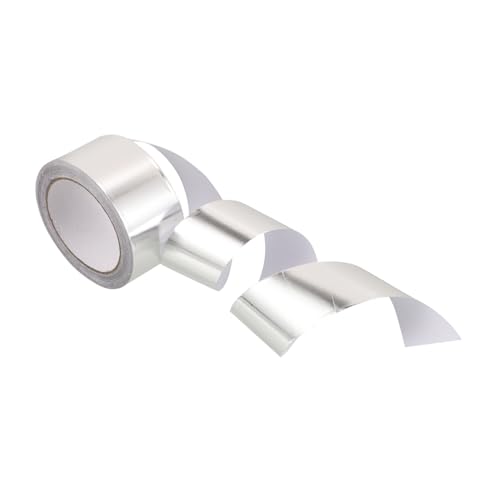 Warmhm 1 Rolle Aluminium Folien Klebeband Hitzebeständig Selbstklebend für Rohrabdichtungen und Isolierung für Anspruchsvolle Anwendungen und Wärmedämmung von Warmhm