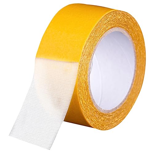 Warmhm 1 Rolle Doppelseitiges Klebeband Starkes Wasserfestes Teppichklebeband für Wohn Büro und Bastelprojekte Vielseitig Einsetzbar Rückstandsfrei für Fotos Banner und von Warmhm