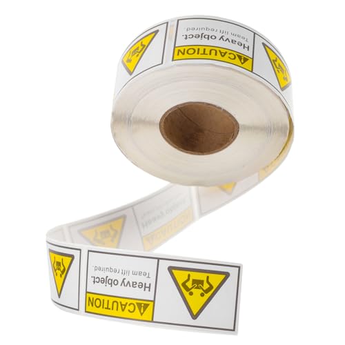 Warmhm 1 Rolle Übergewicht Aufkleber für Versand Selbstklebende Etiketten Warnhinweis für Schwere Pakete für Lagerung Transportverpackung von Warmhm