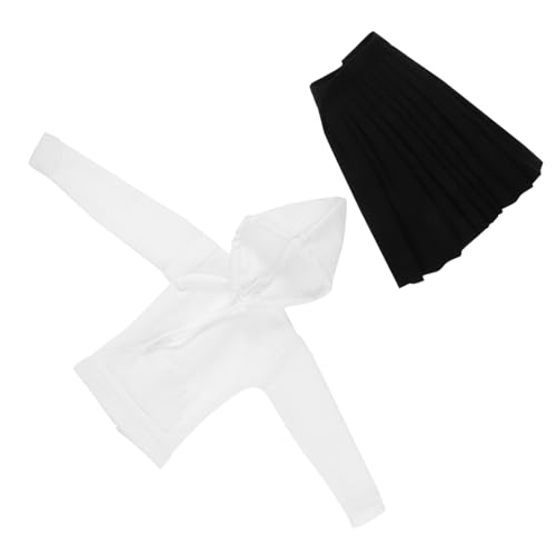 Warmhm 1 Satz Mini Puppenkleidung Outfit mit Hoodie und Wiederverwendbare Deko Kleidung für Puppen DIY Puppenkostüm für Verschiedene Anlässe von Warmhm