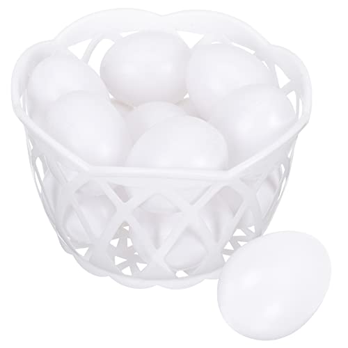 Warmhm 1 Satz Nachgeahmte Eier Dekoration Eierkorb Bemalbare Eier Simulation Ostereier Ostereihalter Kreatives Osterei Ostern Requisiten Ostern-simulations-ei Eier Basteln Plastik Weiß von Warmhm