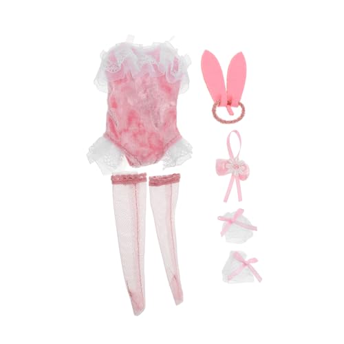 Warmhm 1 Satz Puppenkleidung Puppen Accessoires Verkleidung Puppen Puppenmode Set Puppenparty Kleidung Hasenkostüm für Mädchen Hasenkostüm für Kleinkinder Polyester von Warmhm