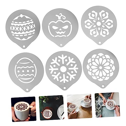 Warmhm 1 Satz Teiliges Schablonen für Latte Art Kaffeestencils für Professionelle Milchschäumung für Cappuccino und Kreative Kaffeekreationen zu Reinigen Verwenden Kaffeeliebhaber und von Warmhm